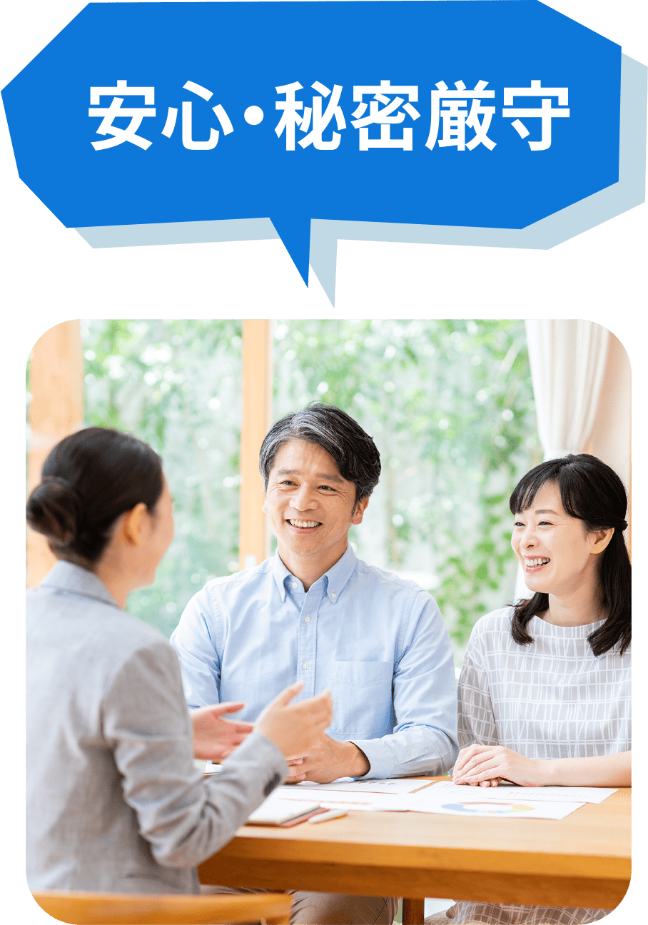 安心・秘密厳守